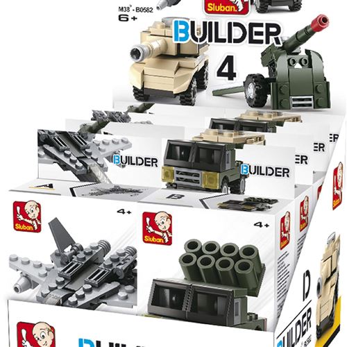 Sluban M38-b0596 Builder-8 pcs. dans Un Affichage, Multicolore