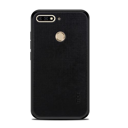 Coque en TPU hybride recouvert de tissu noir pour votre Huawei Enjoy 8E/Honor 7A Pro/Honor 7A