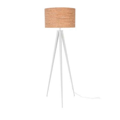 Lampadaire en liège Tripod Cork Dutchbone - Couleur - Blanc