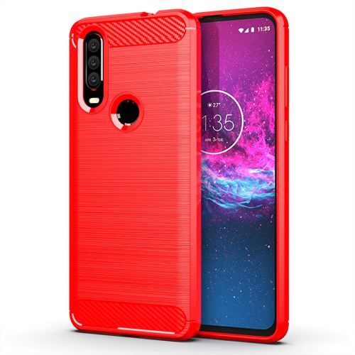 Etui Coque de protection durable souple pour Moto One Action - Rouge