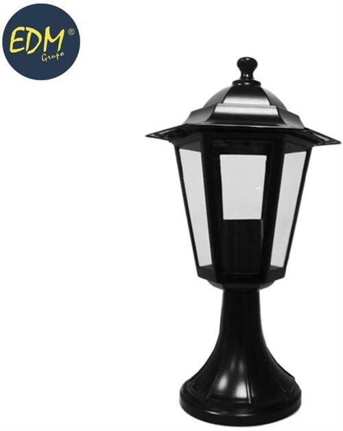 EDM Lampadaire Aluminium sobremuro Noir 38xø19,2 cm modèle Zurich