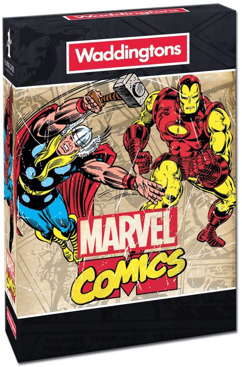 Winning Moves cartes à jouer Marvel bandes dessinées rétro 9 cm
