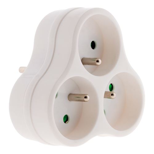 Hbf Blanc Zenitech - Multiprise Triplite 3X16a Triangulaire - Image 3