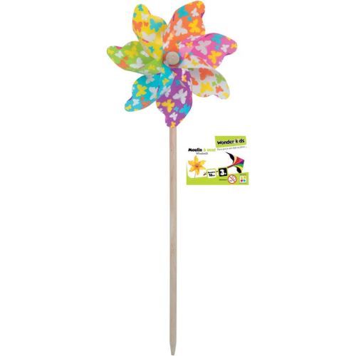 WONDERKIDS - A1500453 - Moulin à Vent 48 cm - Décoration fantaisie d'extérieur - En forme de fleur multicolore