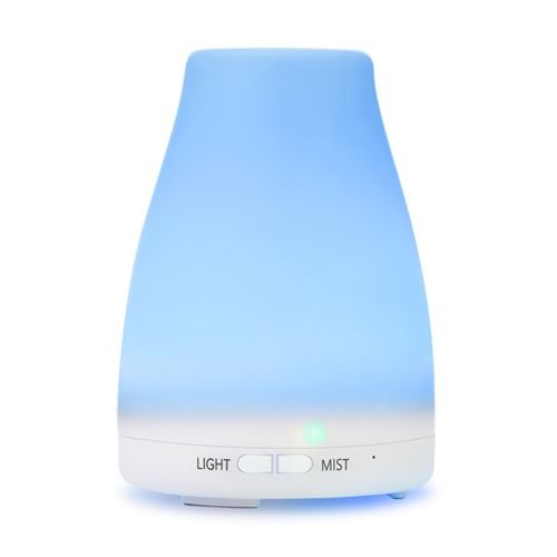 Humidificateur d'air ultrasonique transparent micro-paysage diffuseur  d'huiles essentielles avec lampe de nuit LED A