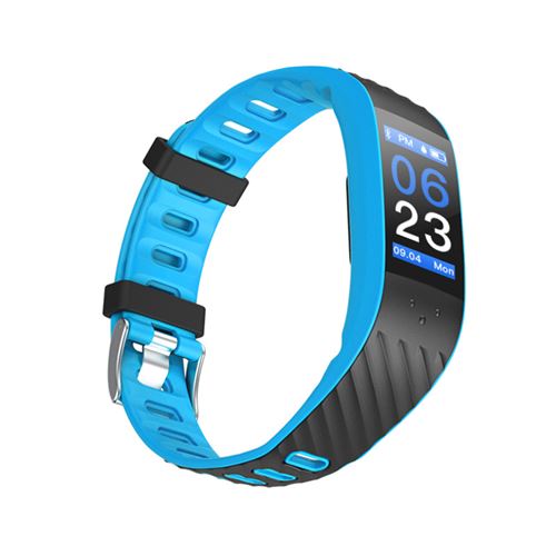 Bracelet connecté OHP P4 IP67 étanche+écran couleur+exercice de pression artérielle -Bleu clair