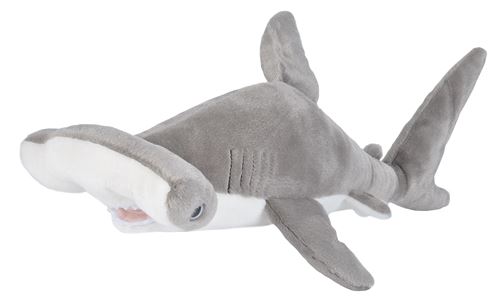 Wild Republic peluche hammerhead junior 38 cm en peluche gris/blanc