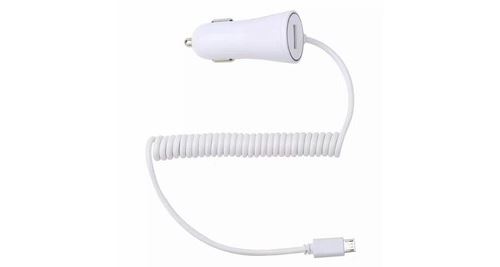 Cable Chargeur Allume Cigare Micro-usb Pour Samsung Galaxy J3 2016 Smartphone Android Port Usb Prise Voiture Universel (blanc)