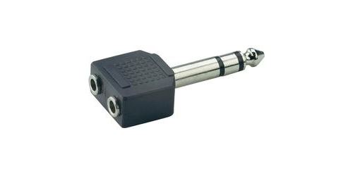 Adaptateur 2x Jack 3,5 mm femelles / Jack 6,3 mm mâle Paccs
