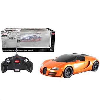 Rastar Voiture radiocommand e Bugatti Veyron 1 18 Orange 53900