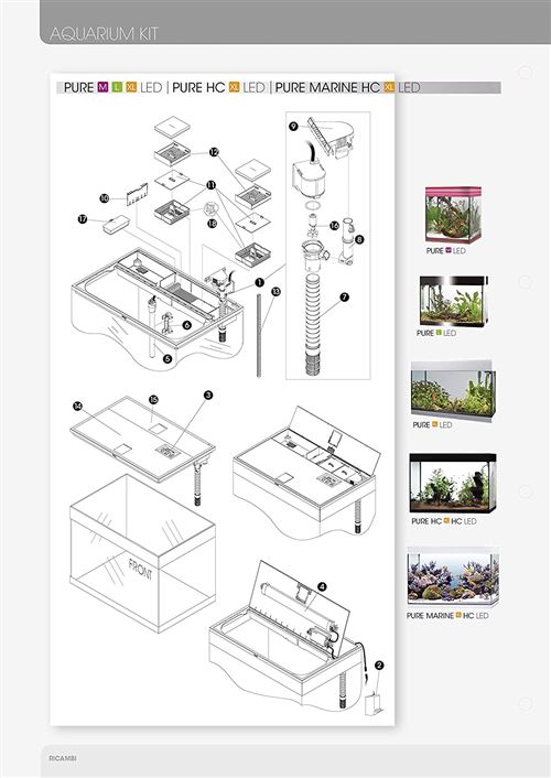 Meilleurs prix pour Askoll Ab350029 Couvercle éclairage et Couvercle filtres Noirs Pure M