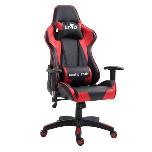 Chaise De Bureau Gaming Revetement Synthetique Noir Et Rouge Achat Prix Fnac