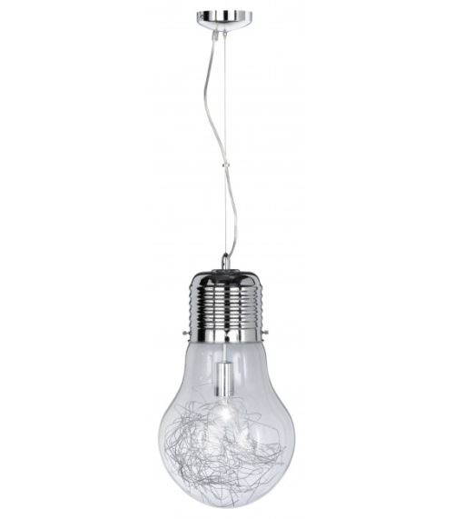 Suspension FUTURA chrome 1 ampoule largeur 28 Cm