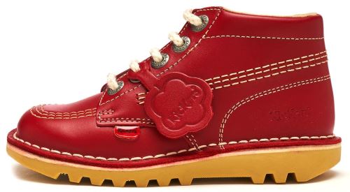 Kickers Kick Hi Core Infant Cuir Ankle Bottes en Rouge 1KF0000408RCO [Enfant UK 8 EU 25]