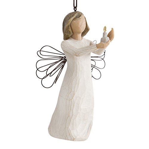 Willow Tree Angel of Hope Ornament, figure sculptée peinte à la main