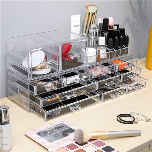 Boîte à tiroirs transparente - Rangement maquillage - ON RANGE TOUT