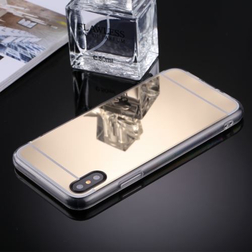 iPhone X Coque Protection TPU Doré Mirroir Electroplating ALS48294