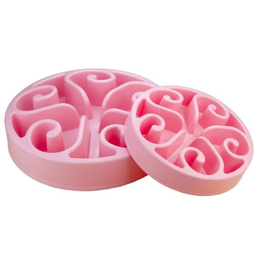 EAT SLOW LIVE LONGER Mangeoire lente Original Rose S