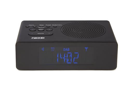 Radiov Réveil - Nikkei NRDB15BK - Noir - DAB+ - FM DAB+, FM