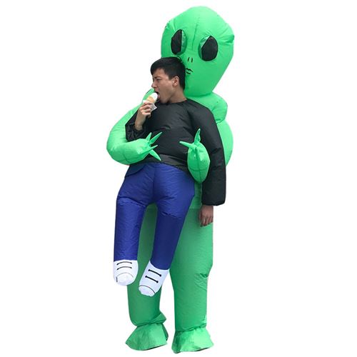Costumes combinaison de fête carnaval gonflable vêtements drôles Alien Cosplay taille L - Vert
