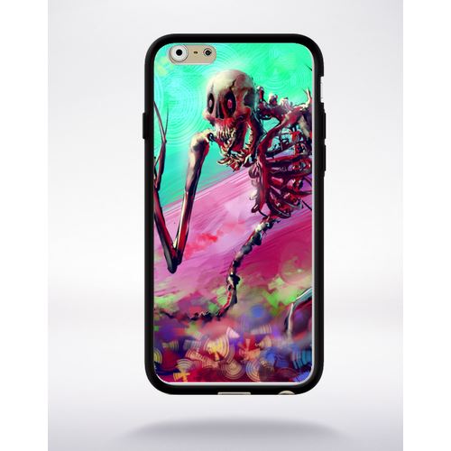 Coque Squellette Fun Compatible Apple Iphone 6 Bord Noir Silicone