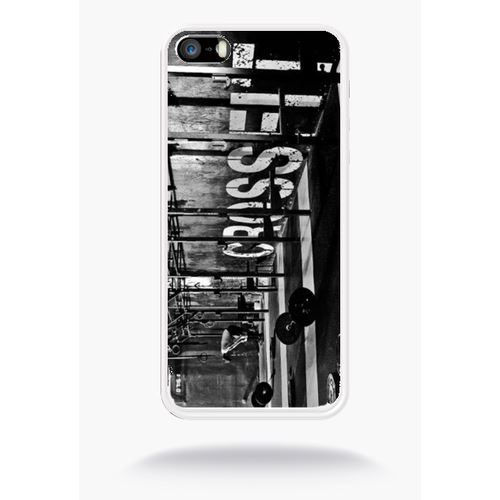 Coque Crossfit Compatible Apple Iphone 5s Silicone Blanc Mat