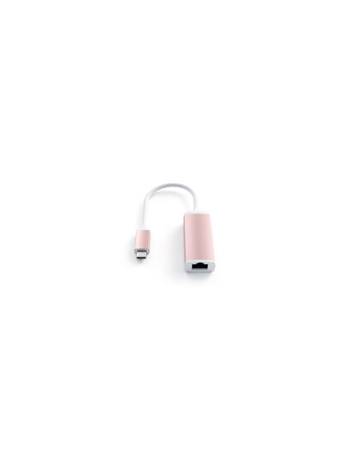 Adaptateur Type-C vers port femelle Ethernet SA-ST-TCEN Satechi Blanc - Rose