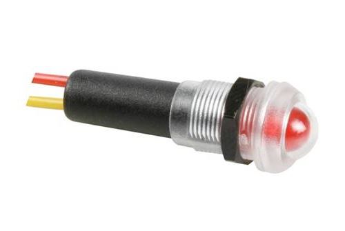 Voyant led rouge clignotant 12v resistant à l eau boitier noir