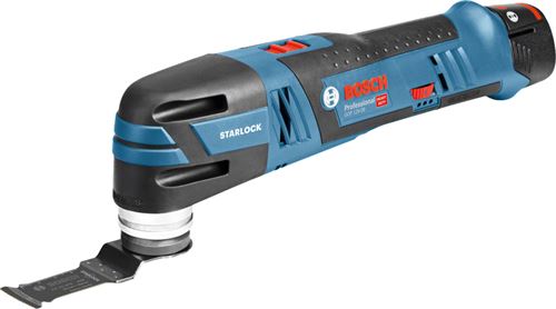 Outil Multifonction et Mini-Outil Bosch Découpeur-Ponceur Bosch Gop 12V 28 - 2 Batteries 12V 3.0 Ah, Chargeur, Coffret + 6 Lames De Scies et 5 Abrasifs - 06018B5006