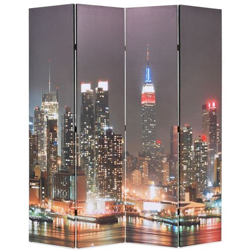 vidaXL Cloison de séparation pliable 160x170 cm New York la nuit