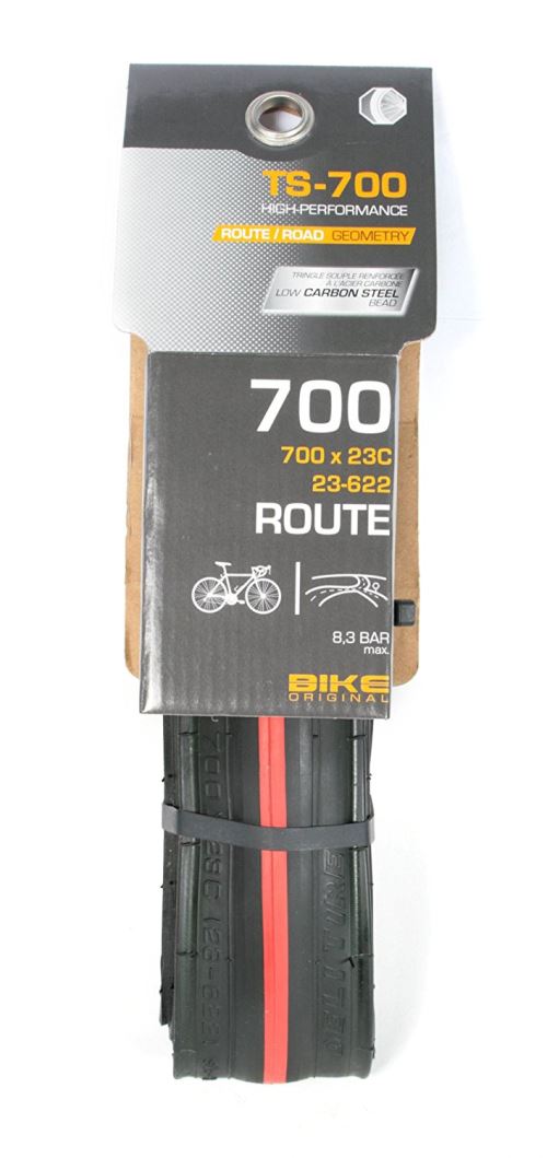 BIKE ORIGINAL Pneu route 700 x 23C tringles souple