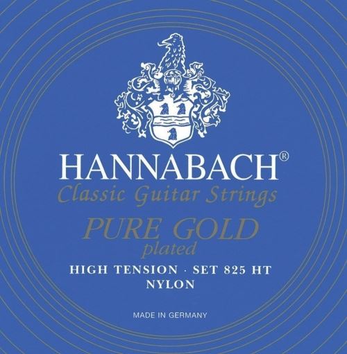 Hannabach 652627 Série 825 Cordes pour Guitare Classique Jeu Special Gold Tension Forte 8257HT