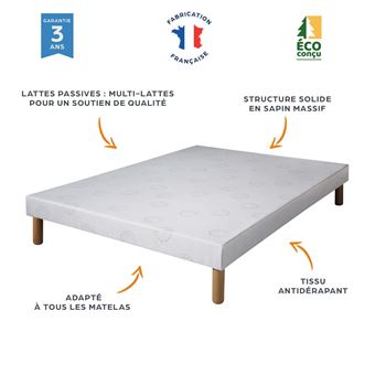 EBAC Sommier 140 x 190 Sommier SR9 coutil G1 140x190