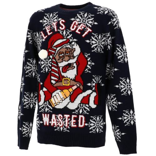 Pull Brave soul Wasted marine pull noel Bleu taille : M réf : 56699