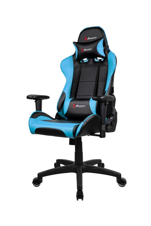 Fauteuil gaming Arozzi VERONA V2 double coussins pour nuque et bas du dos bleu