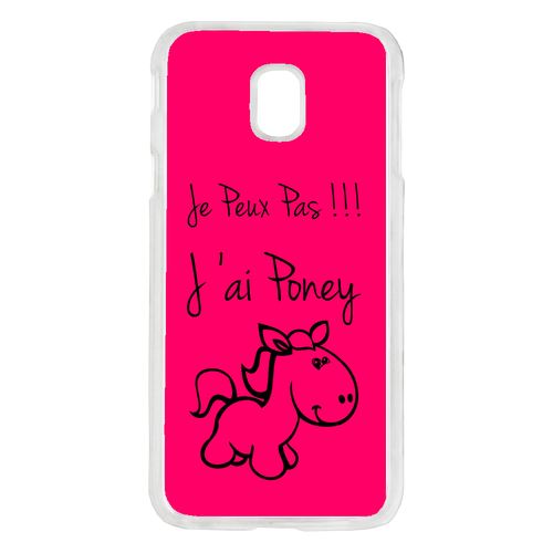Coque Citation Poney Rose Compatible Galaxy J5 2017 Transparent
