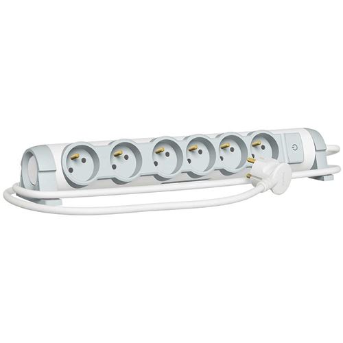 C2g 80819 intérieur 6sortie(s) ca 1.5m gris, blanc multiprise