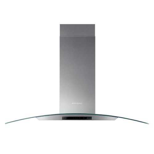 Samsung NK36M5070CS - Hotte - hotte décorative - largeur : 90 cm - profondeur : 45 cm - evacuation & recyclage - inox et verre