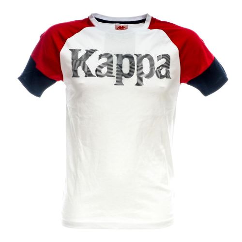 Tee shirt manches courtes Kappa Irmiou blanc rouge marine Blanc taille : XL réf : 46521