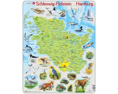 Puzzle 53 Pièces : Puzzle Cadre - Schleswig Holstein / Hamburg (en Allemand), Larsen