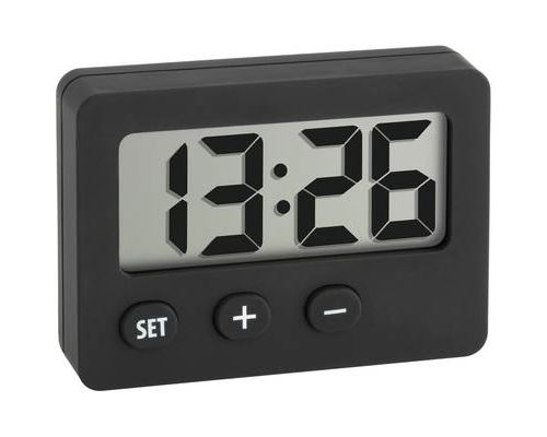 Horloge de table à quartz TFA Dostmann 60-2013-01 noir