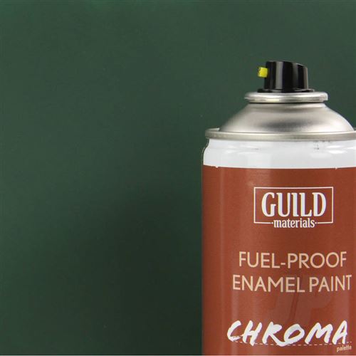 Peinture Chroma Matt Enamel (résistant Carburant) Vert Foncé - Dark Vert (400ml Aerosol) - Guild Materials