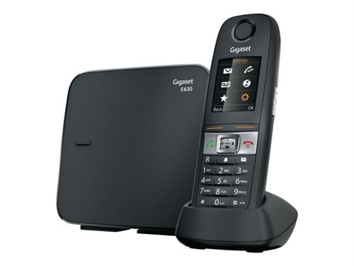 Gigaset E630 - Snoerloze telefoon met nummerherkenning - DECTGAP - 3-weg geschikt voor oproepen - zwart
