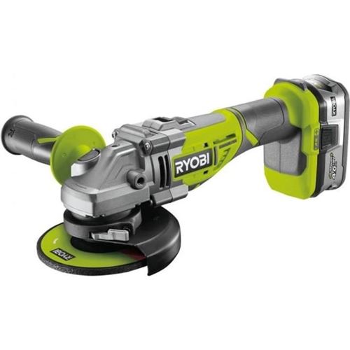 Ryobi - Meuleuse d'angle Brushless 125 mm 18V One+ 4.0Ah avec sac de transport - R18AG7-140S