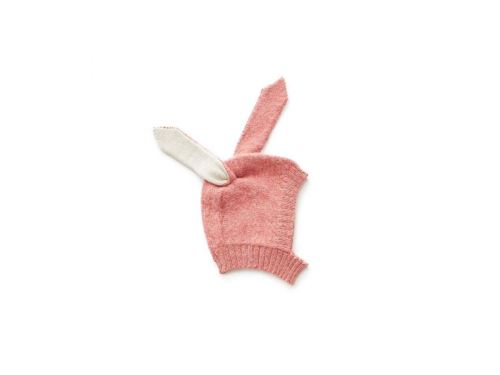 Oeuf Baby Clothes - Cagoule rose lapin Alpaga 6/12M