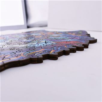 Puzzle En Bois 290 Pièces - Forme De Loup Halloween - 34x33,3 Cm - Pour Adultes Et Enfants