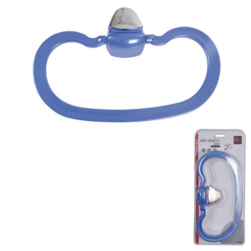 porte-serviette oval bleu