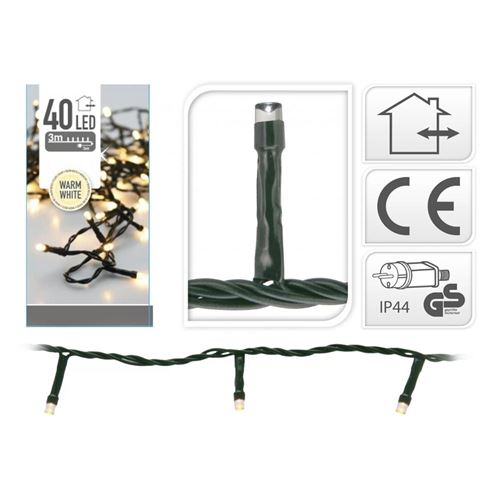 Eclairage LED 40 lampes blanc chaud intérieur / extérieur