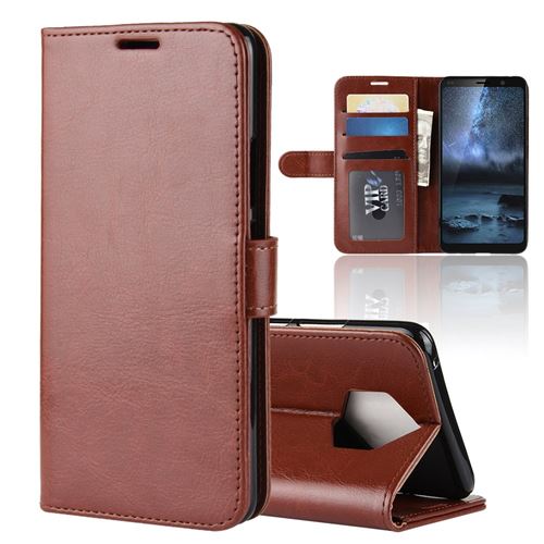 Etui en PU marron pour votre Nokia 9 PureView