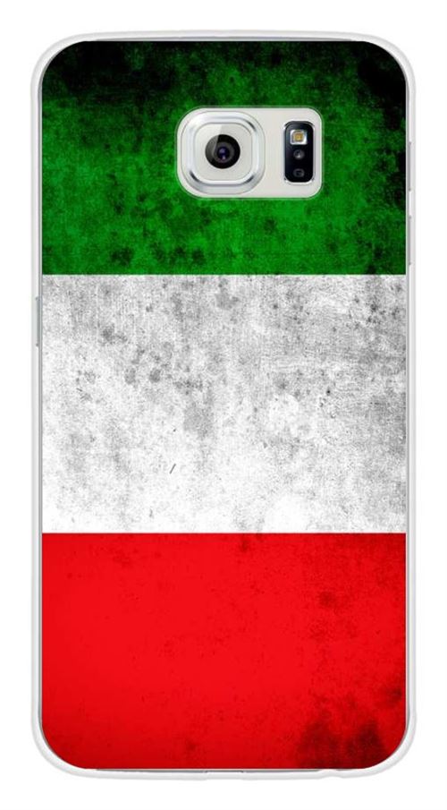 Coque en silicone imprimée compatible Samsung Galaxy S6 Drapeau Italie